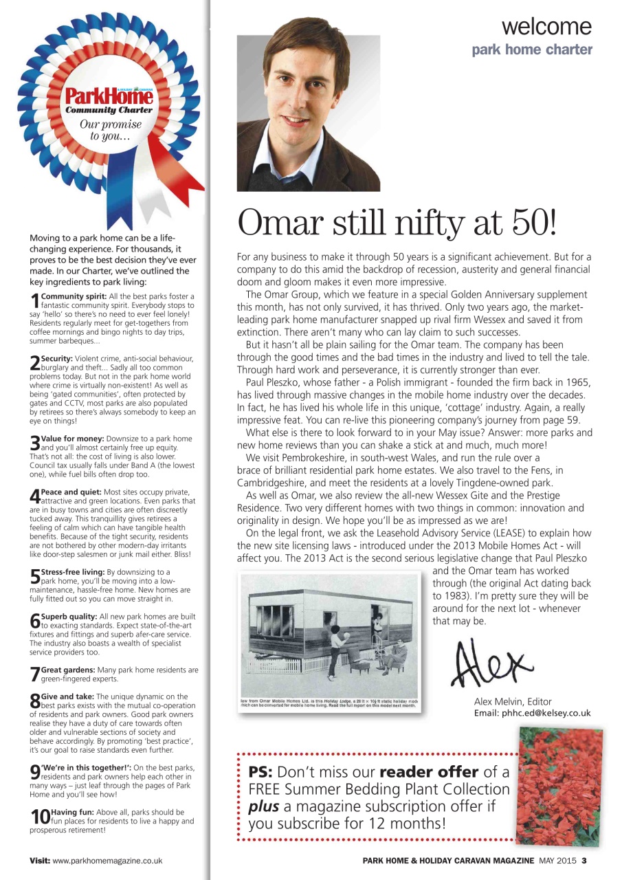 Park Home & Holiday Living Preview Pages