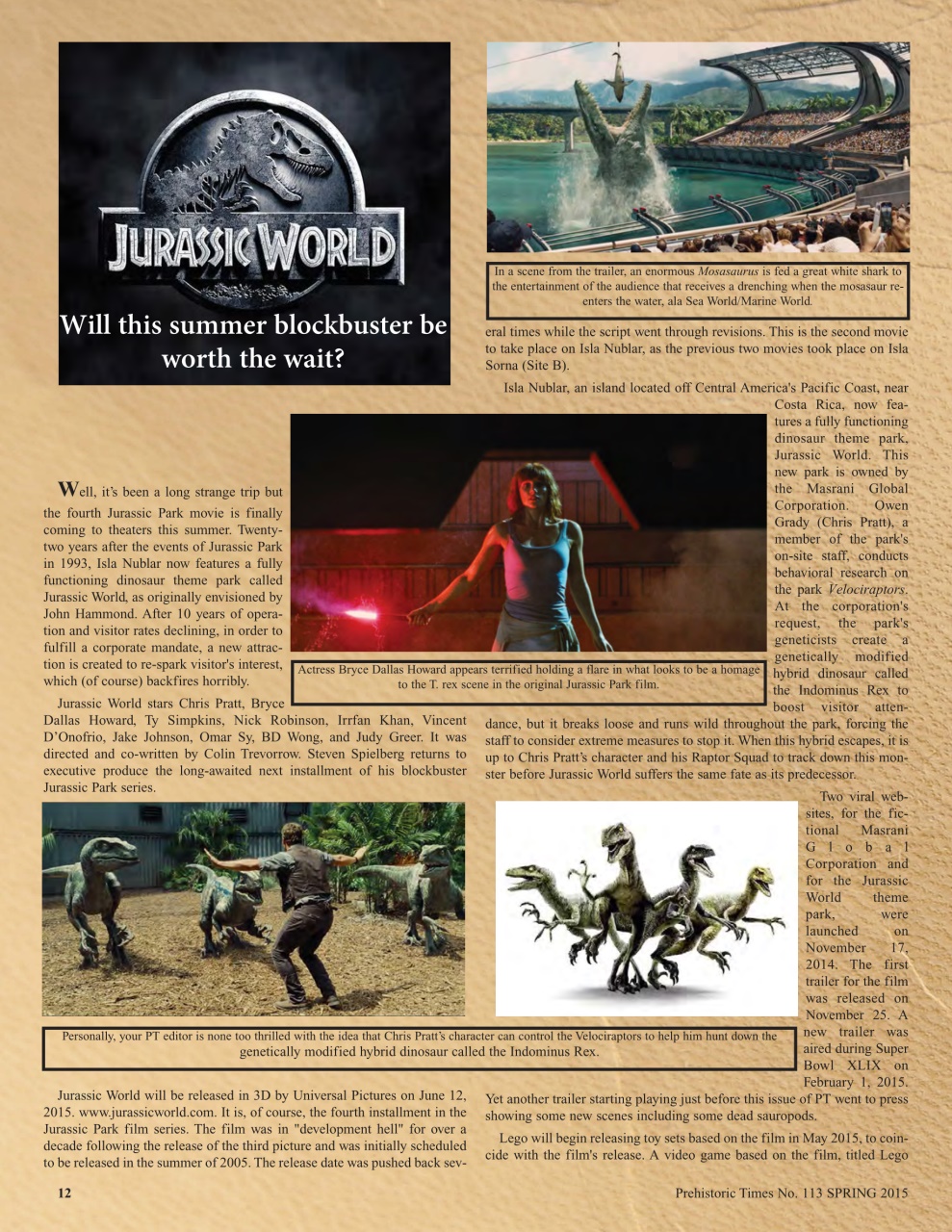 Prehistoric Times Preview Pages