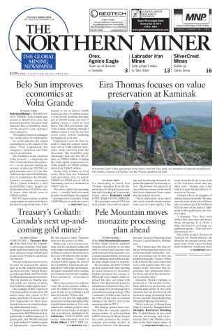 The Northern Miner issue Vol. 101 No. 9