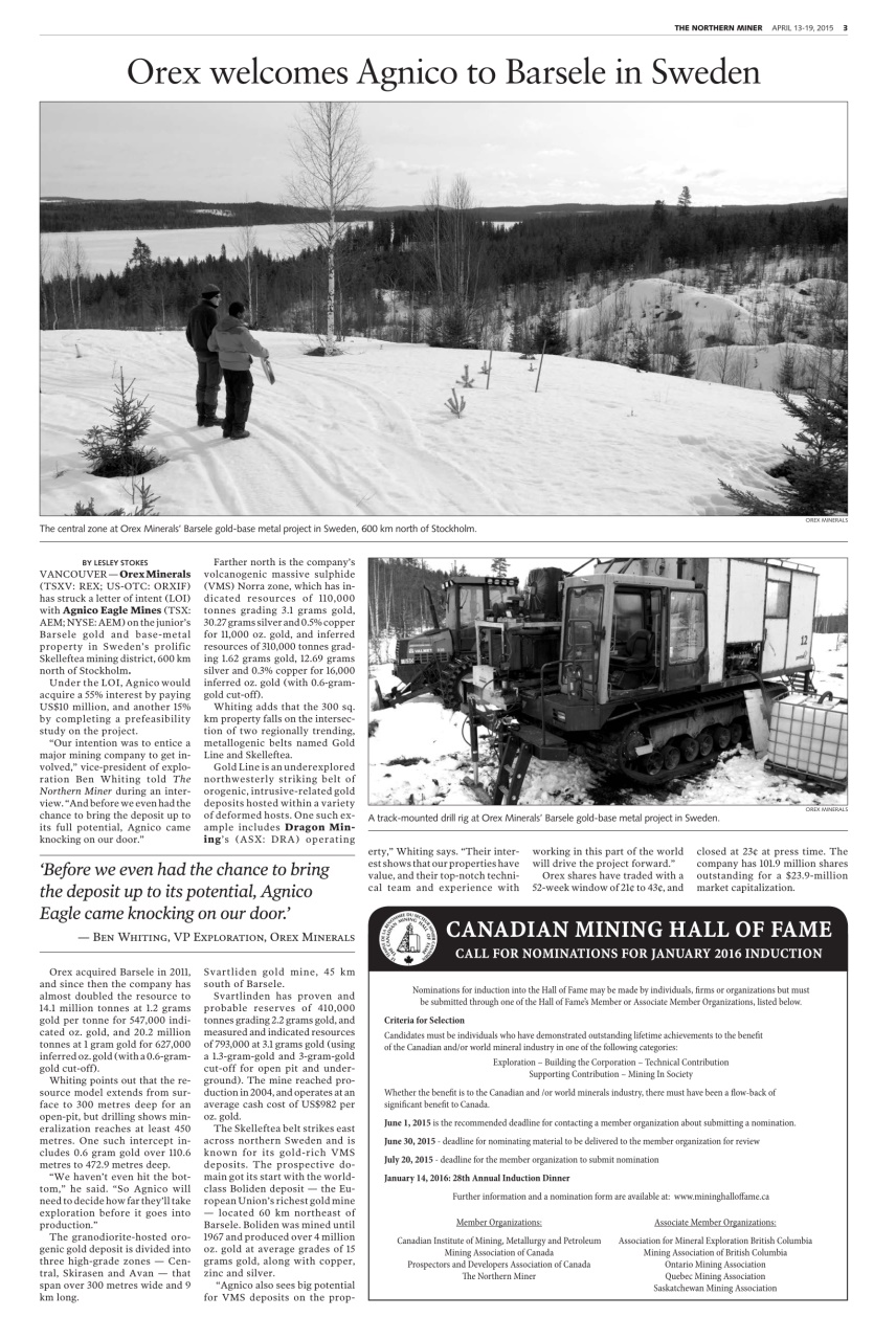The Northern Miner Preview Pages