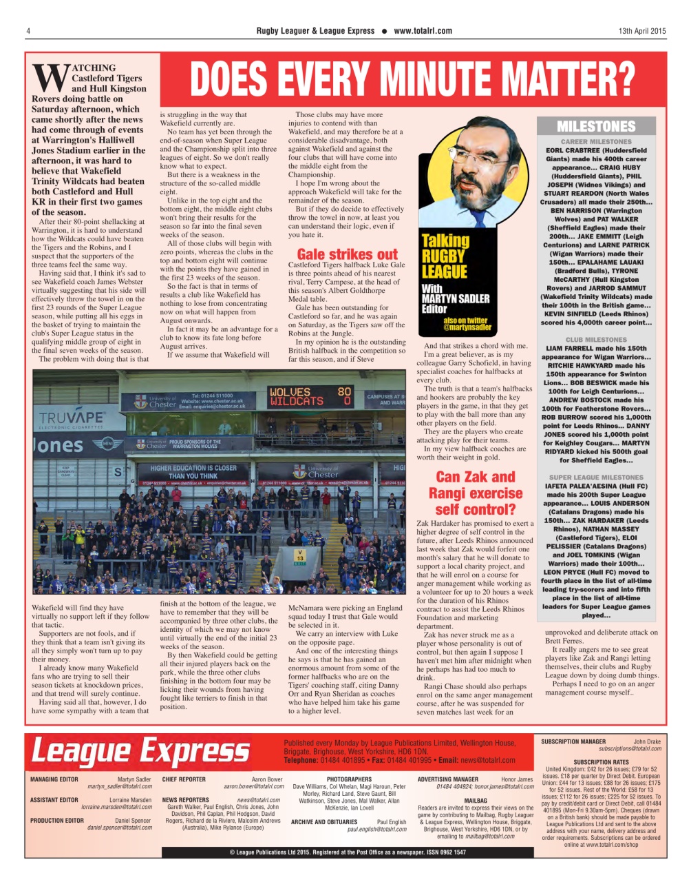League Express Preview Pages
