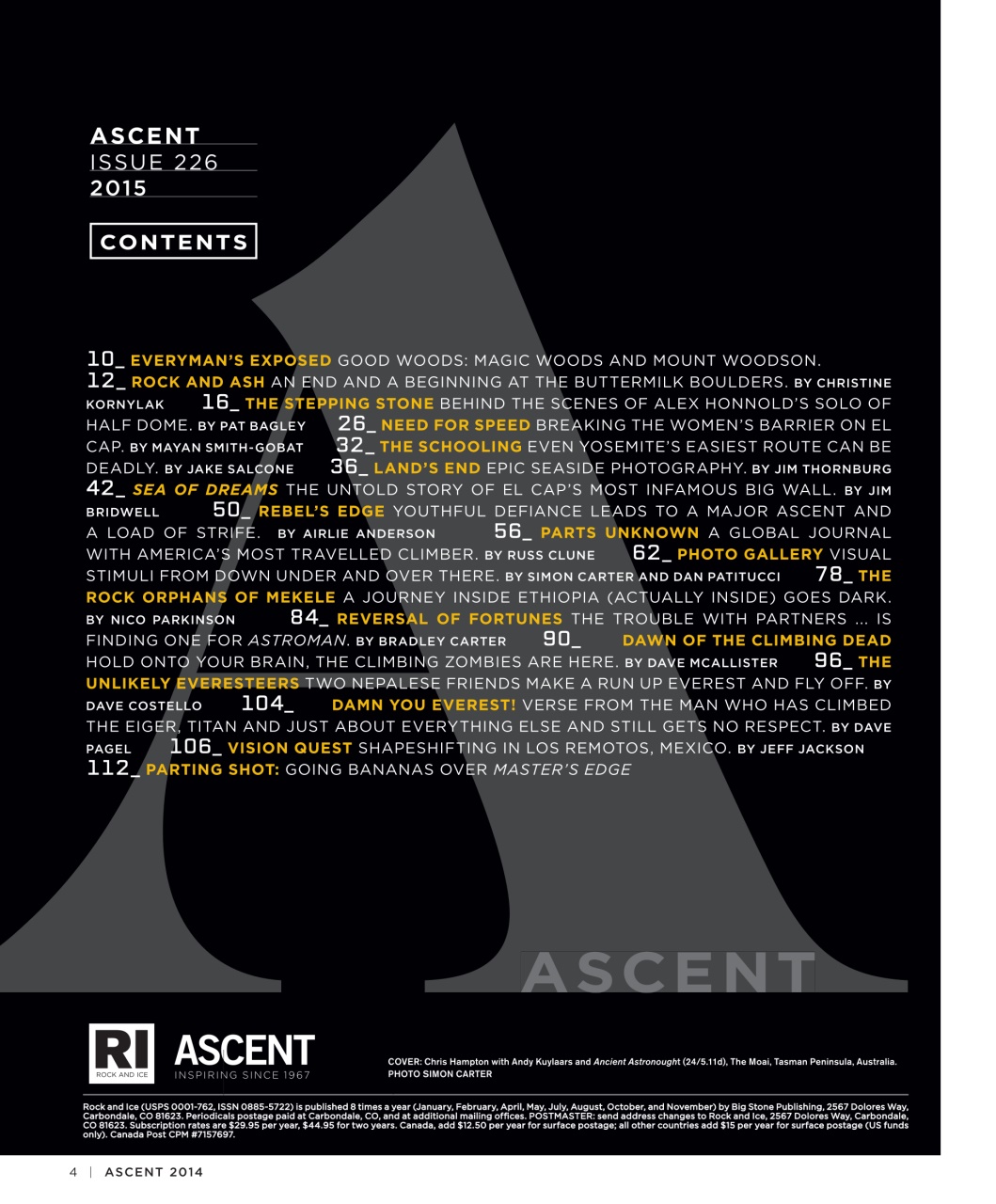 Rock and Ice Preview Pages