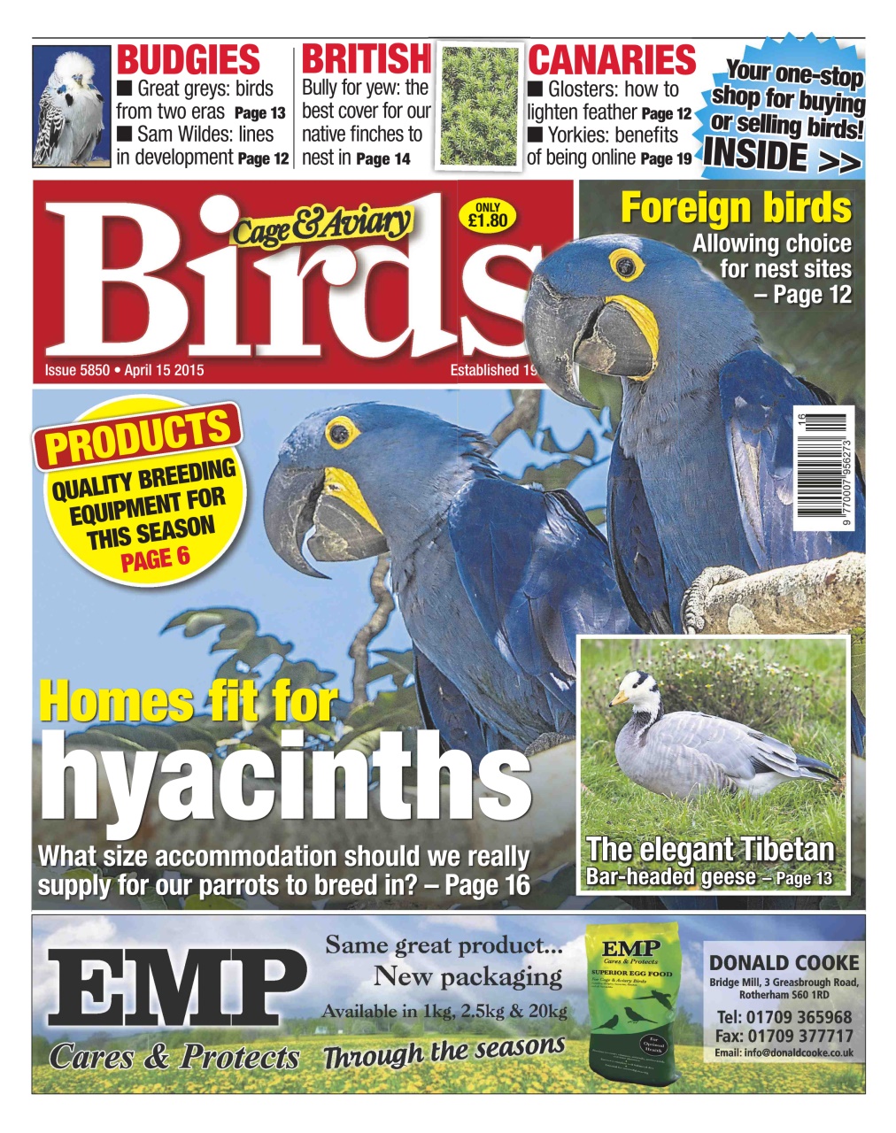 Cage & Aviary Birds Preview Pages