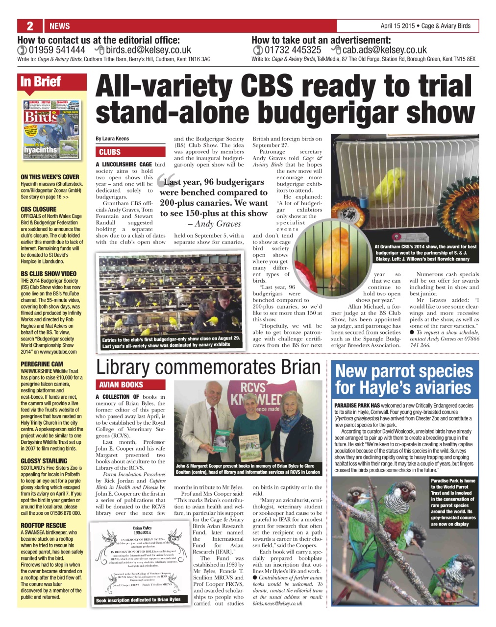 Cage & Aviary Birds Preview Pages