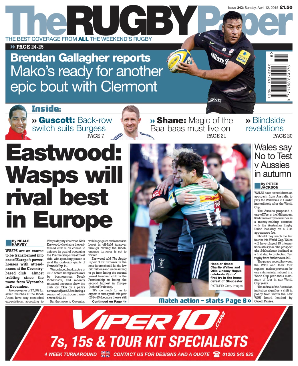The Rugby Paper Preview Pages
