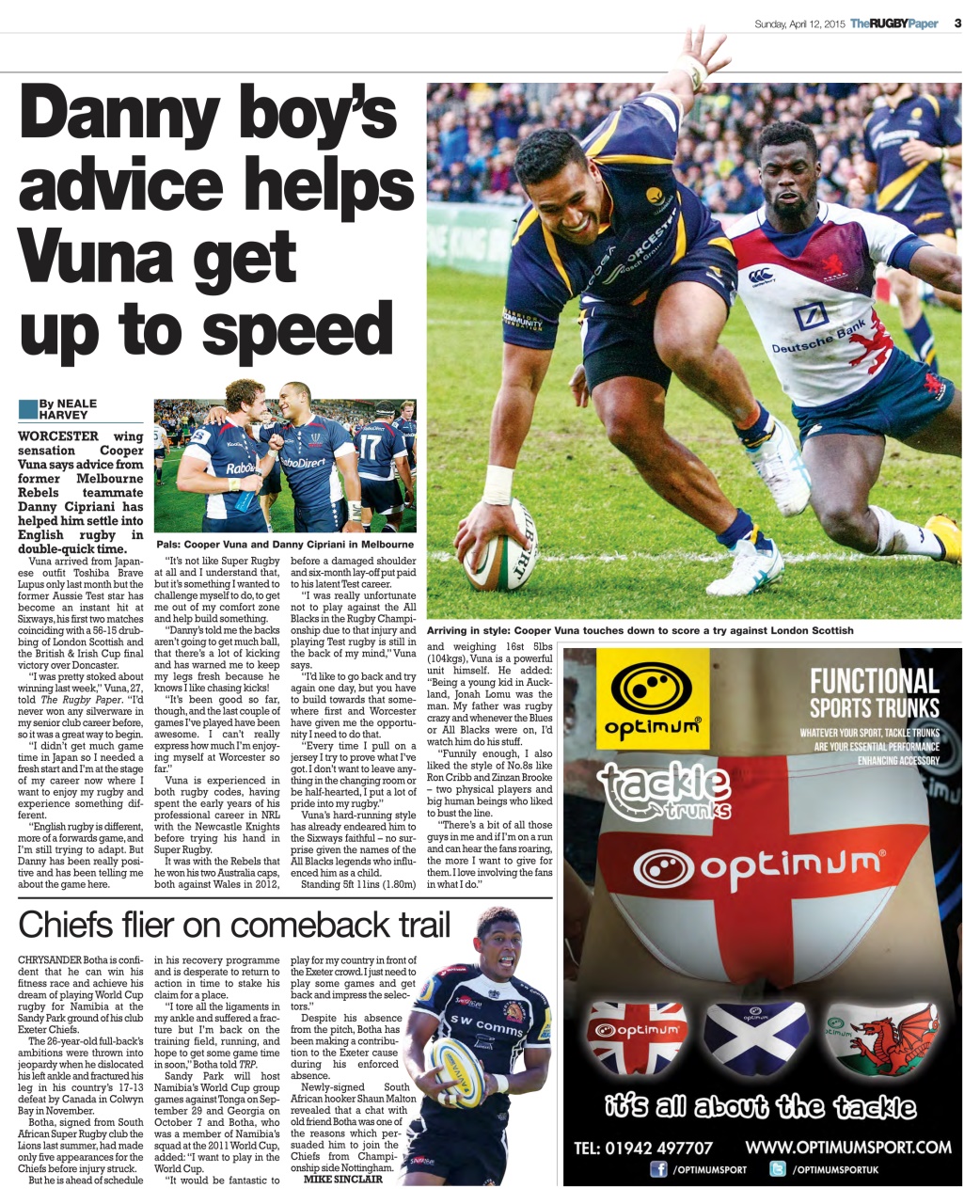 The Rugby Paper Preview Pages