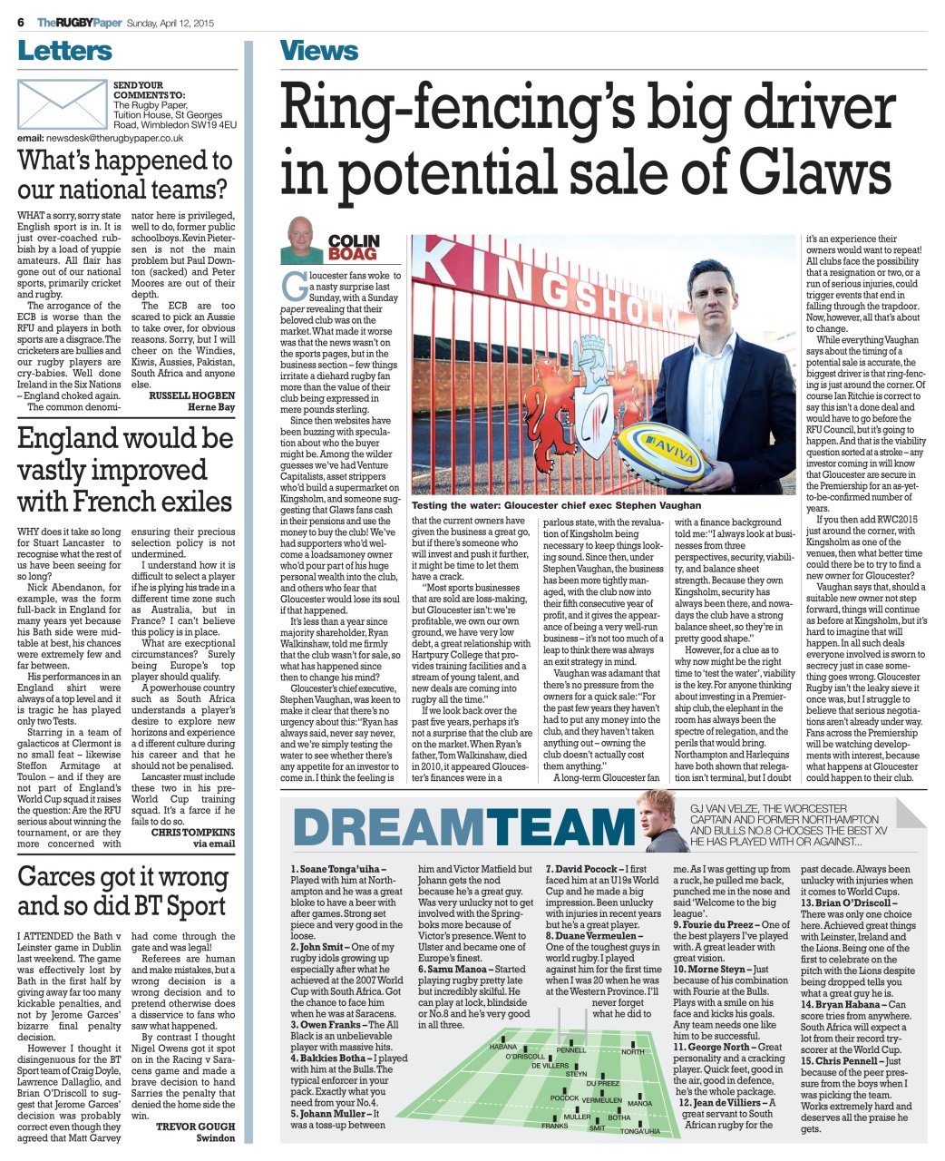 The Rugby Paper Preview Pages
