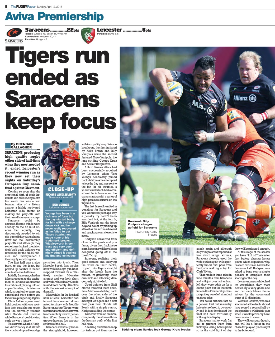 The Rugby Paper Preview Pages