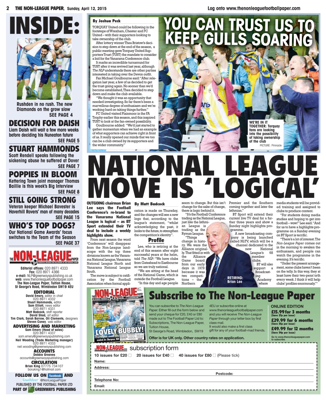The Non-League Football Paper Preview Pages