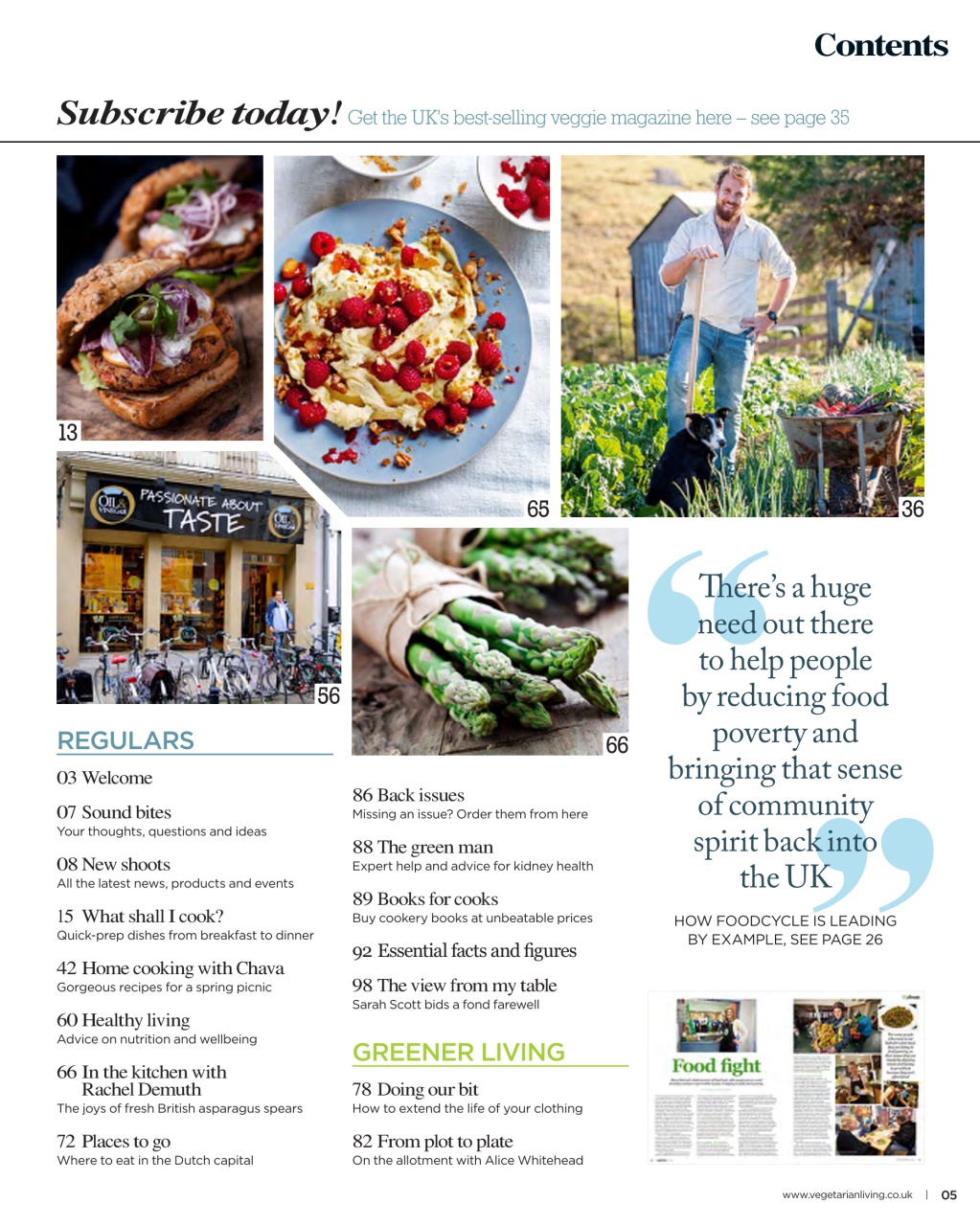 Vegetarian Living Preview Pages