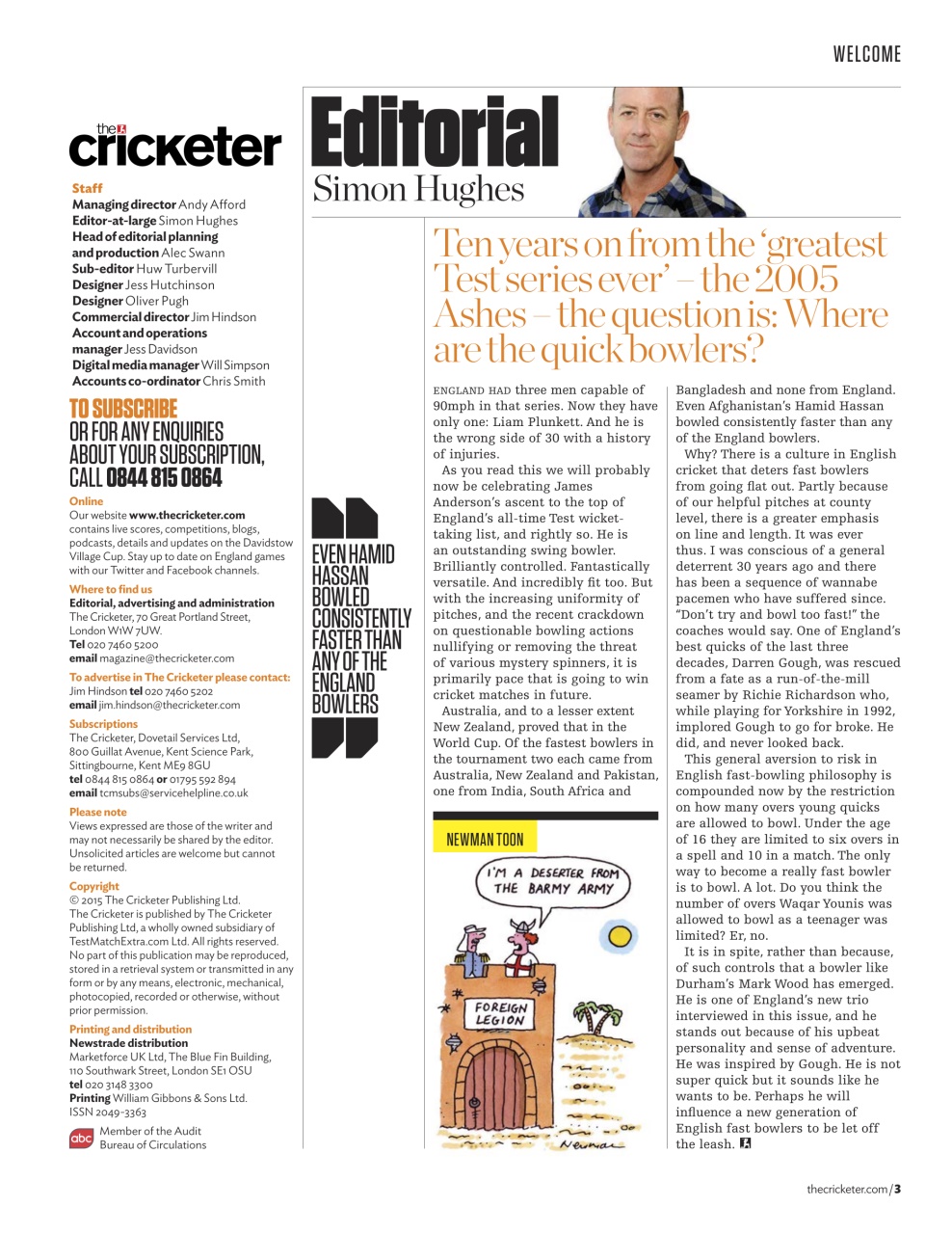 The Cricketer Magazine Preview Pages