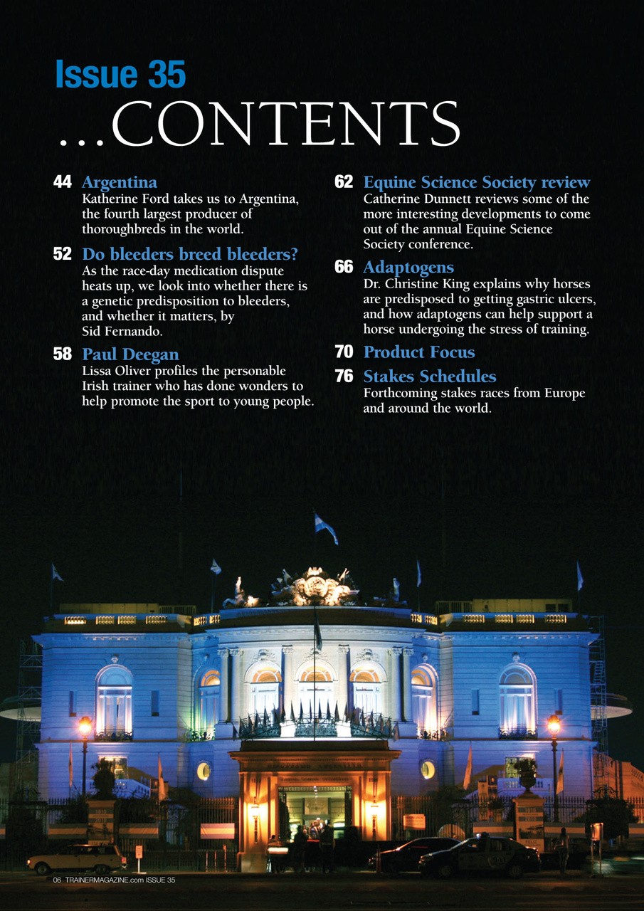 European Trainer Magazine - horse racing Preview Pages