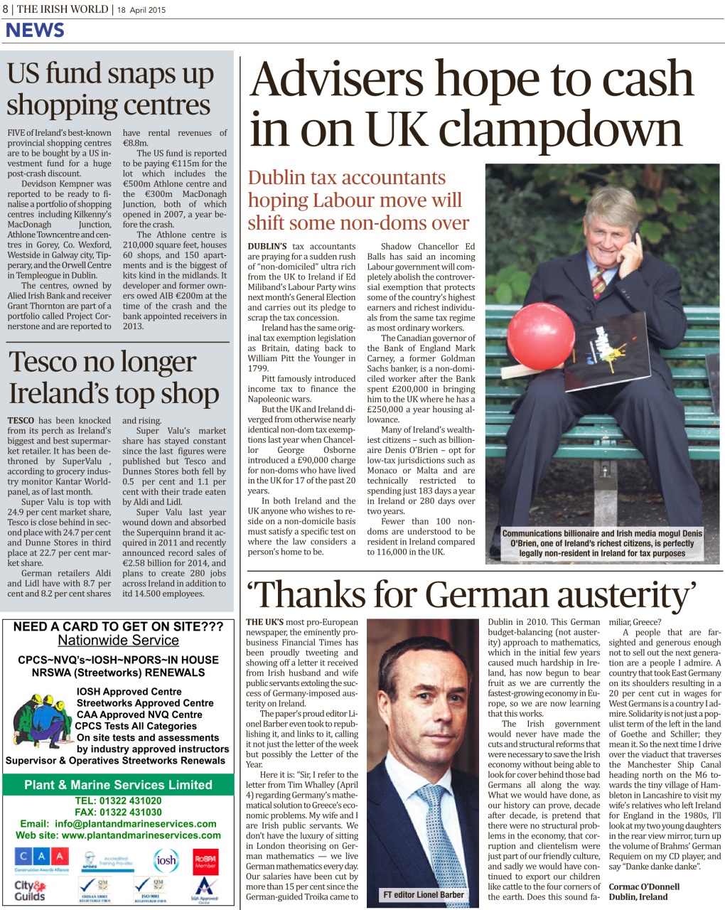 Irish World Preview Pages