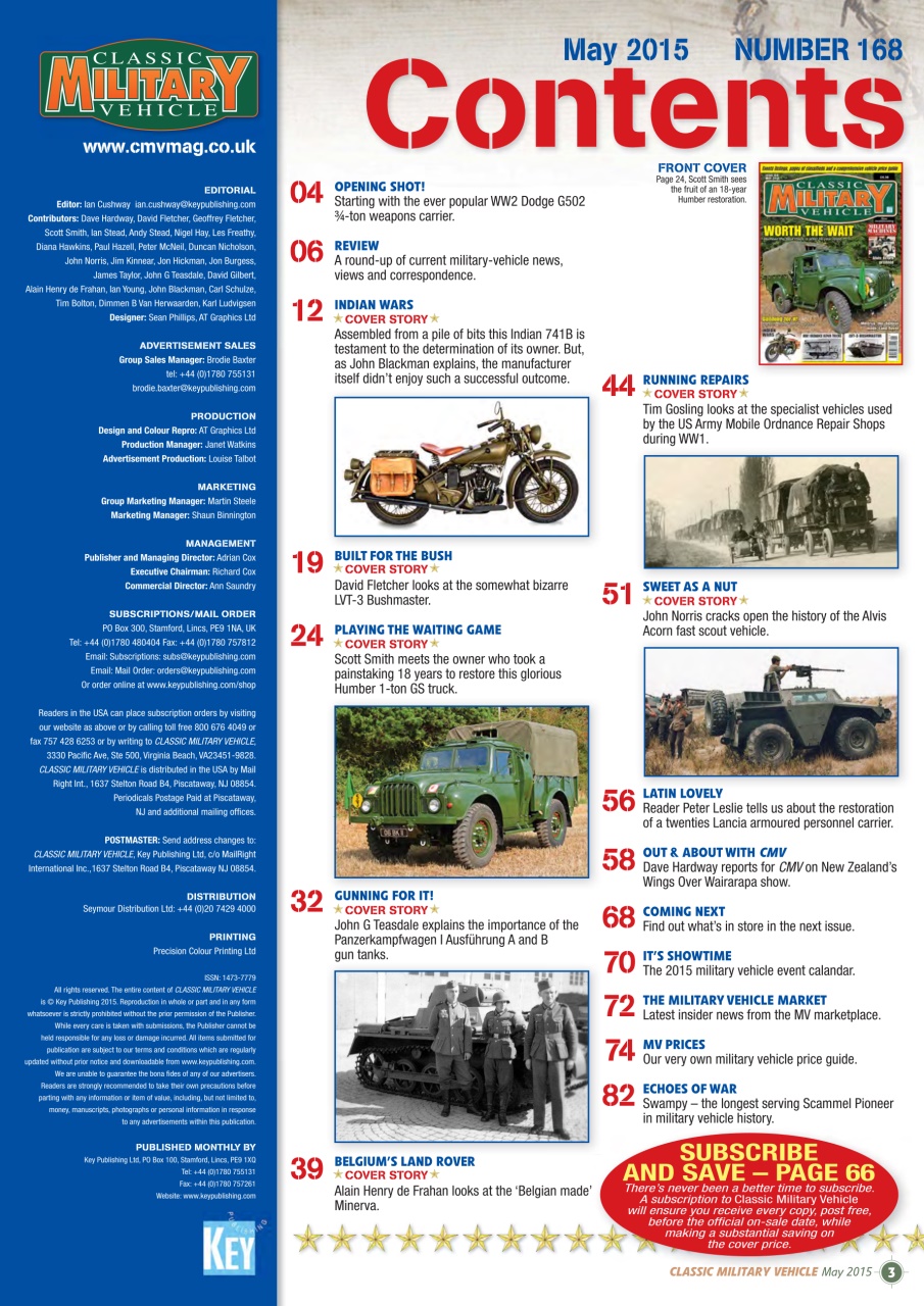 Classic Military Vehicle Preview Pages