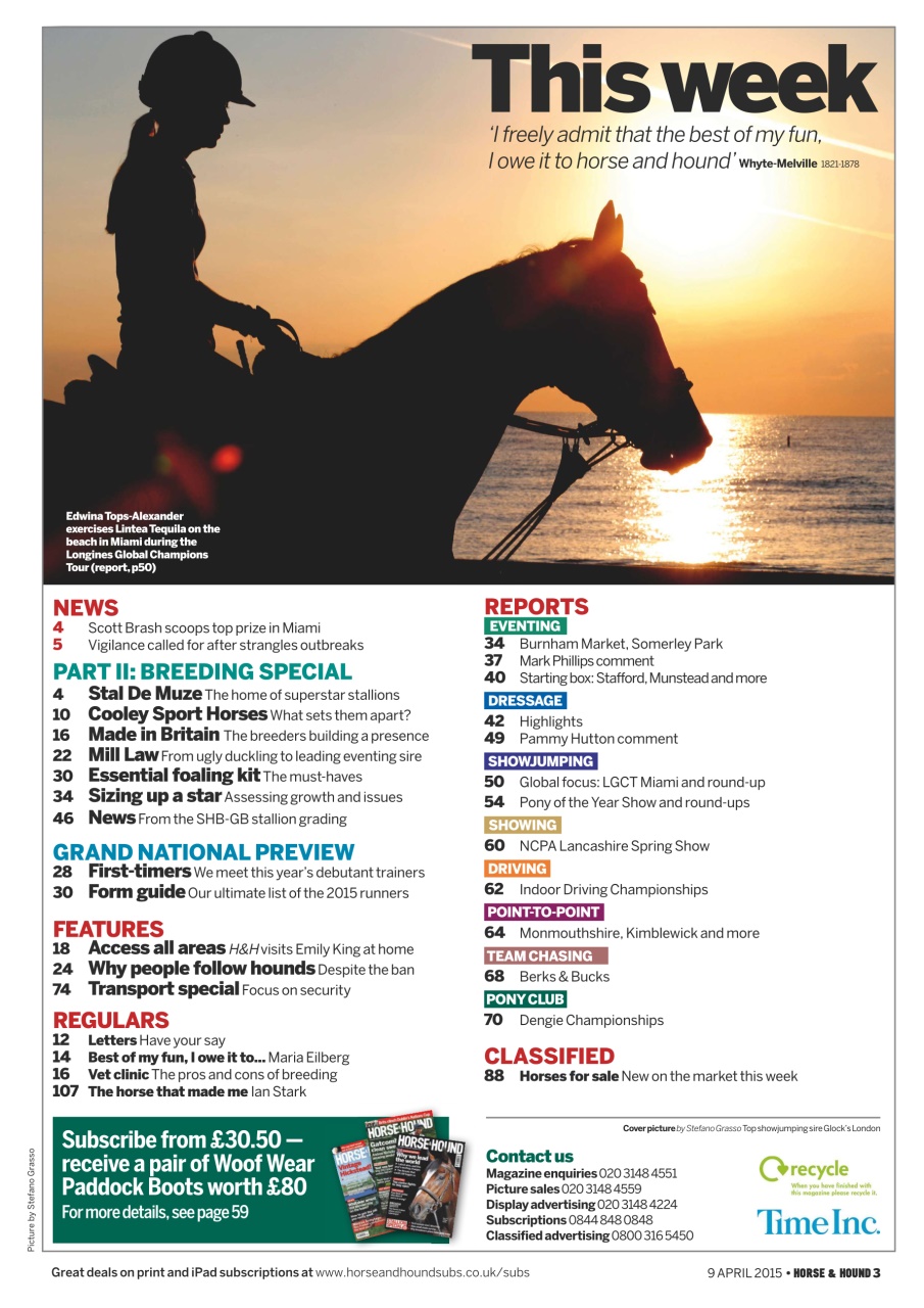 Horse & Hound Preview Pages