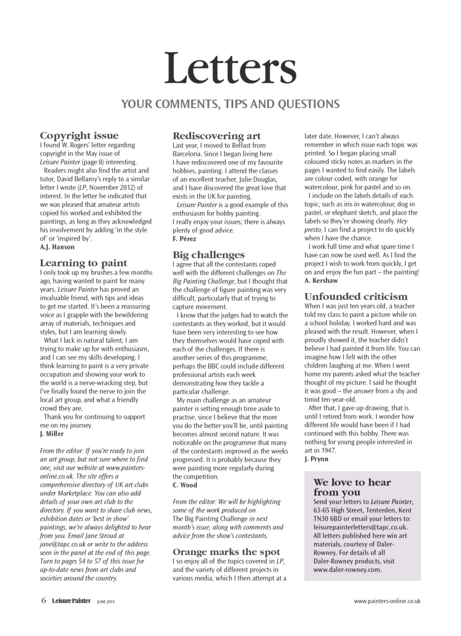 Leisure Painter & The Artist Preview Pages