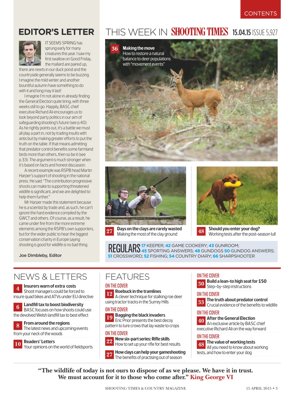 Shooting Times & Country Preview Pages