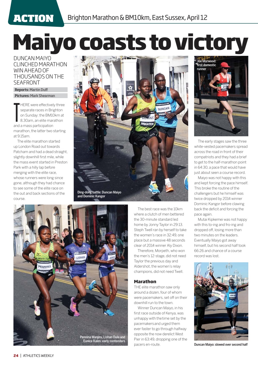AW – Athletics Weekly Magazine Preview Pages