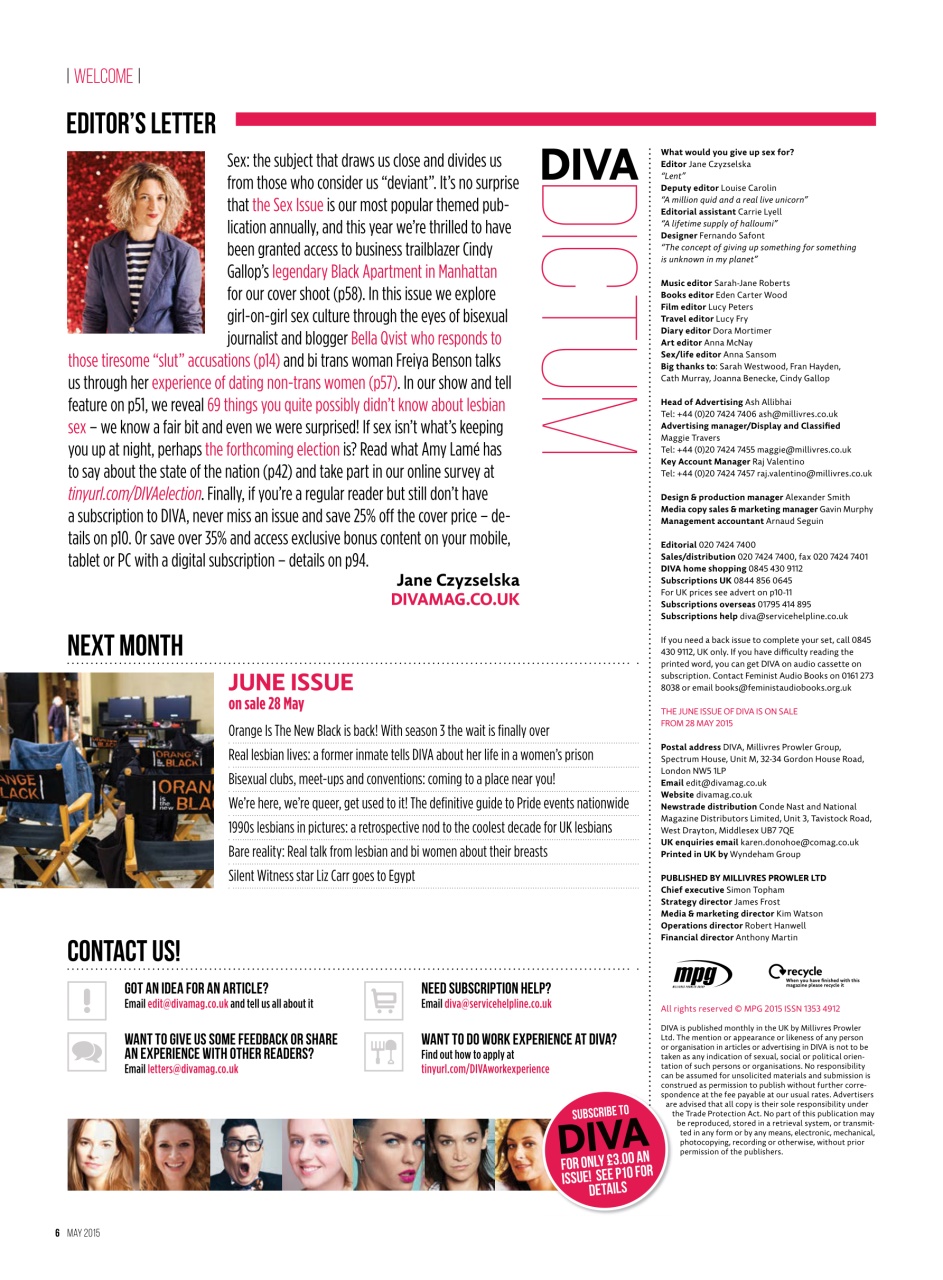 DIVA Magazine Preview Pages