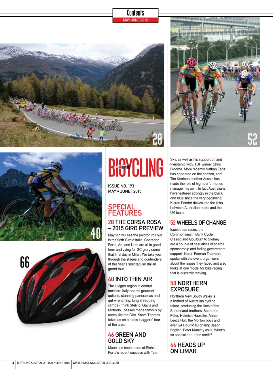Bicycling Australia Preview Pages