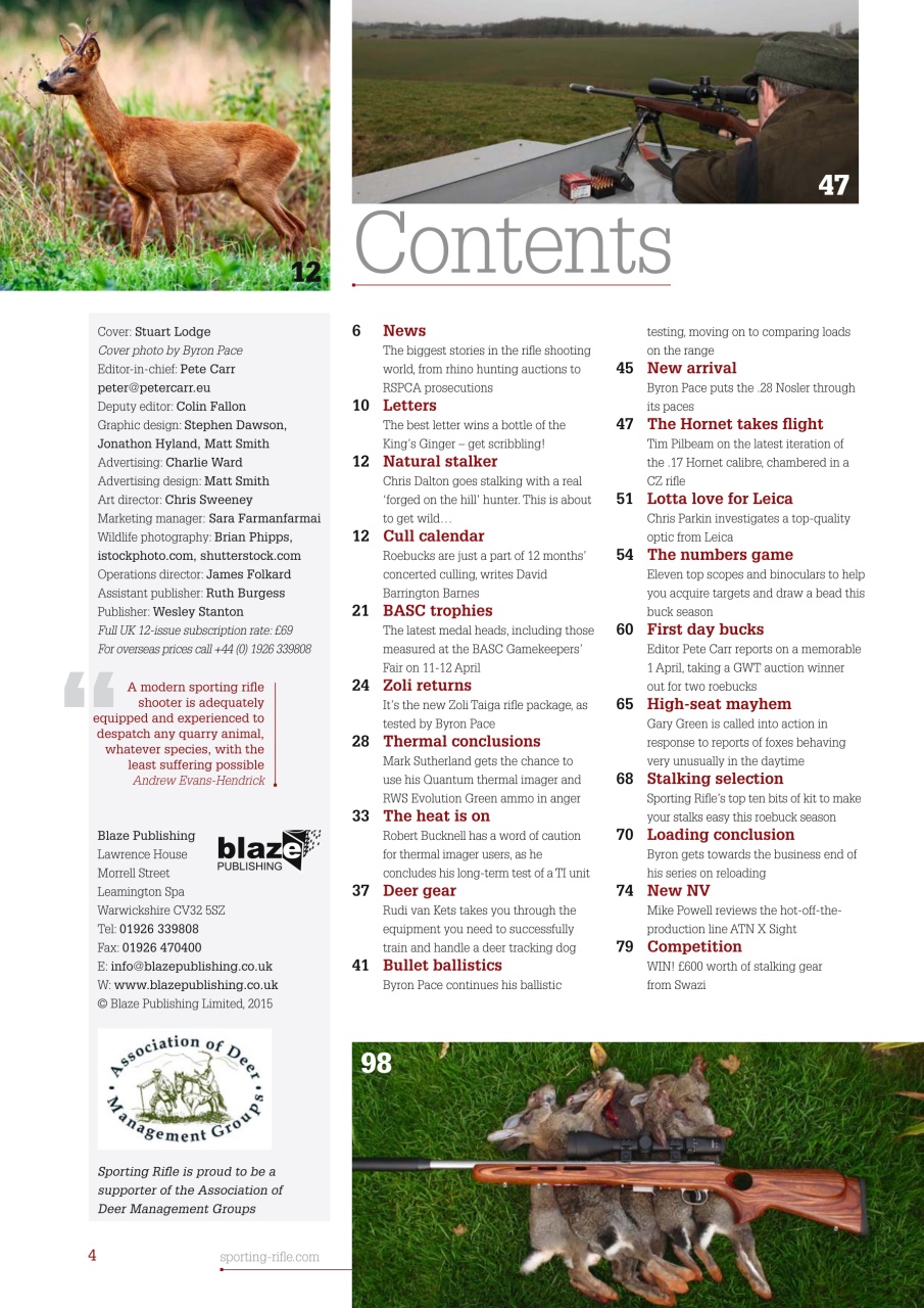 Sporting Rifle Preview Pages