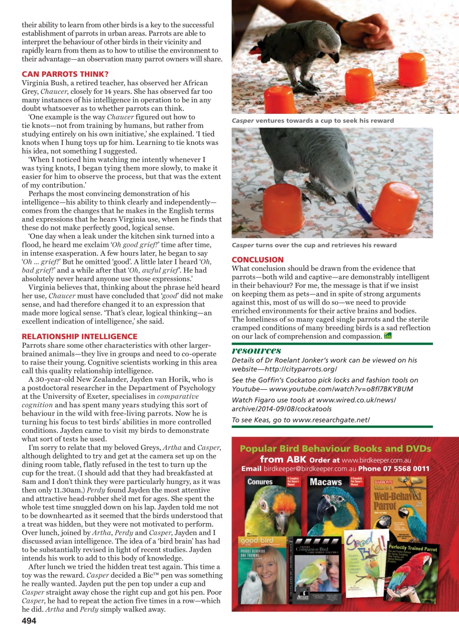 Australian Birdkeeper Magazine Preview Pages