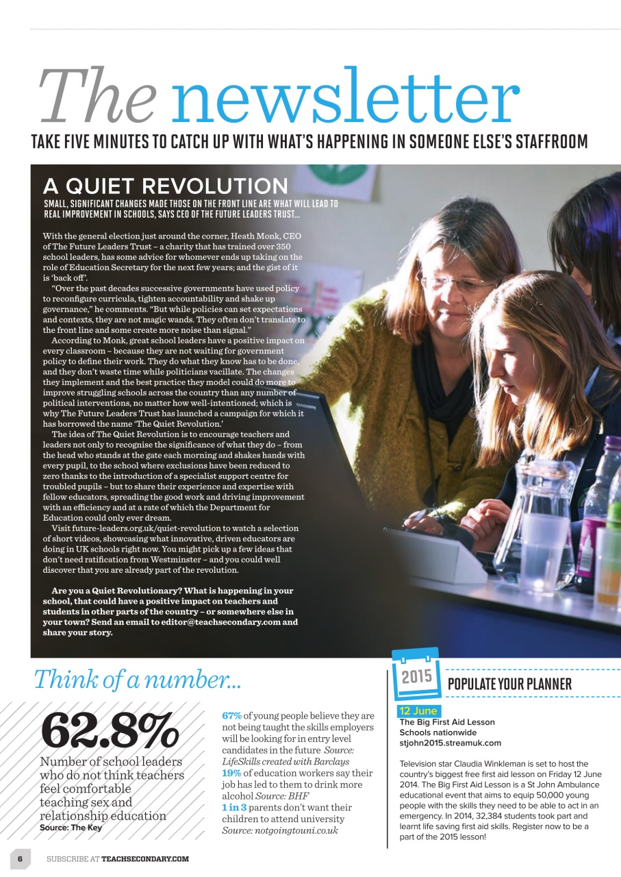 Teach Secondary Preview Pages