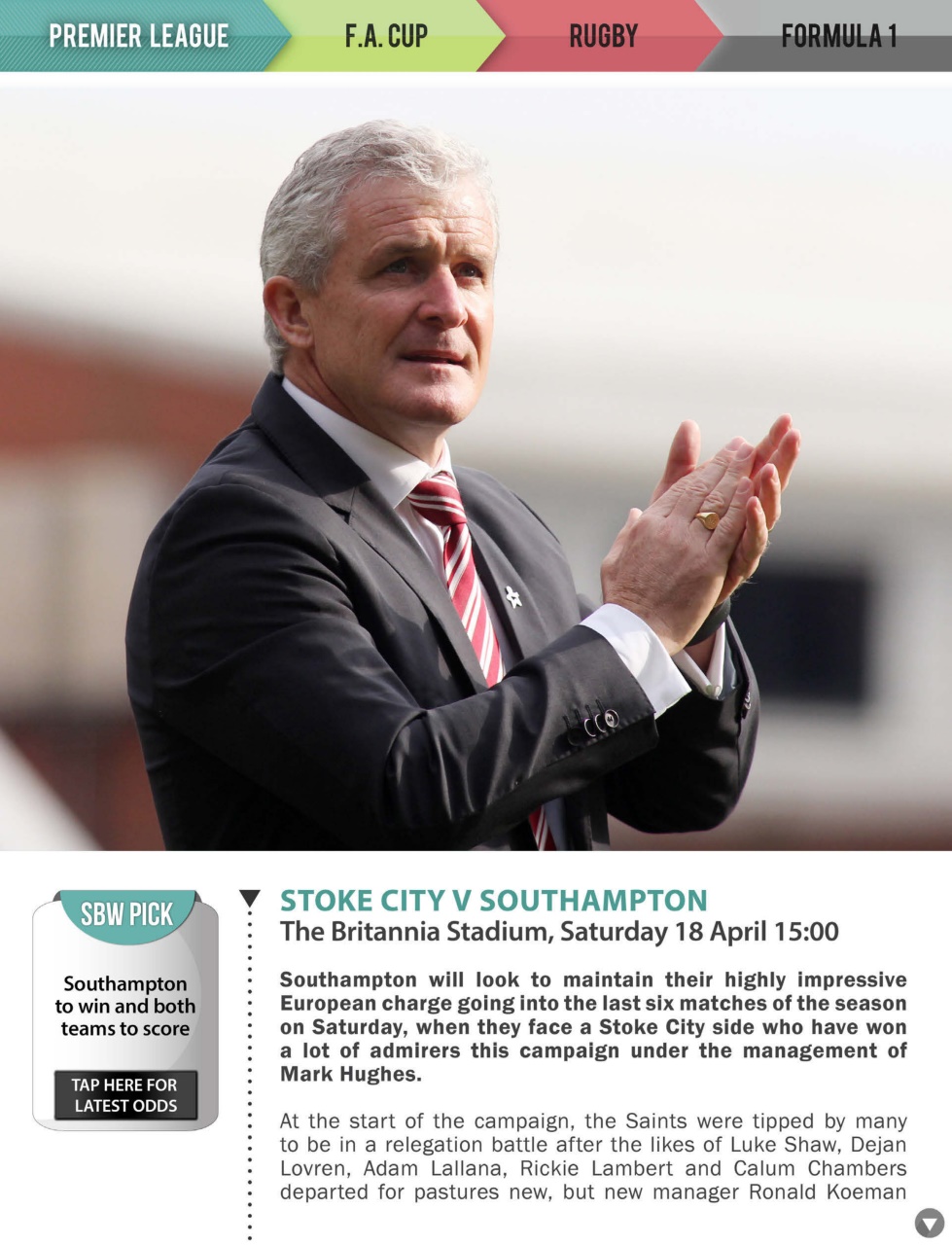 Sports Betting Weekly Preview Pages