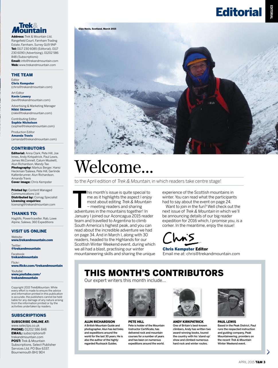 Trek & Mountain Magazine Preview Pages