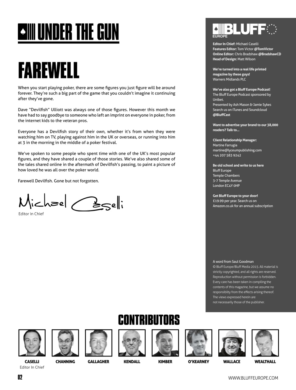 Bluff Europe Preview Pages