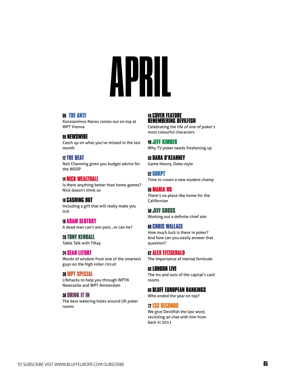 Bluff Europe Preview Pages