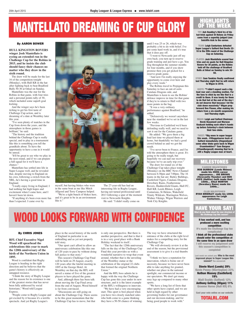 League Express Preview Pages