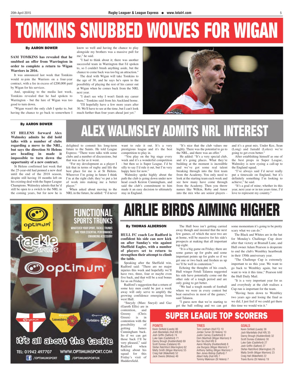 League Express Preview Pages