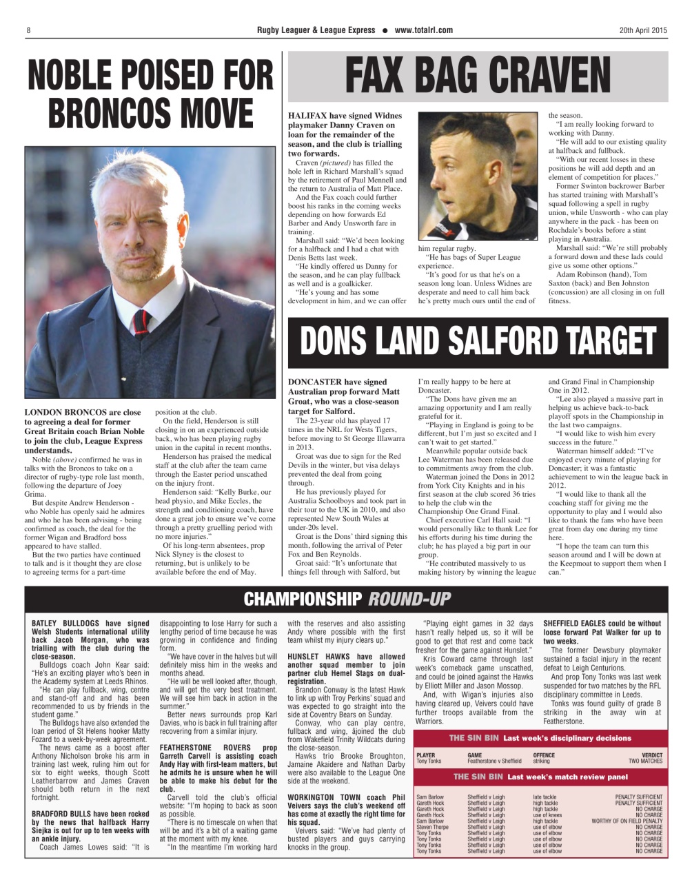 League Express Preview Pages