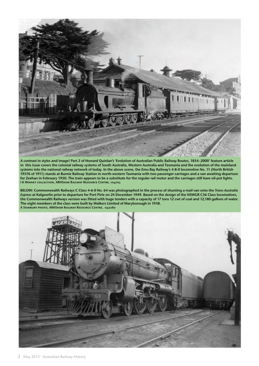 Australian Railway History Preview Pages