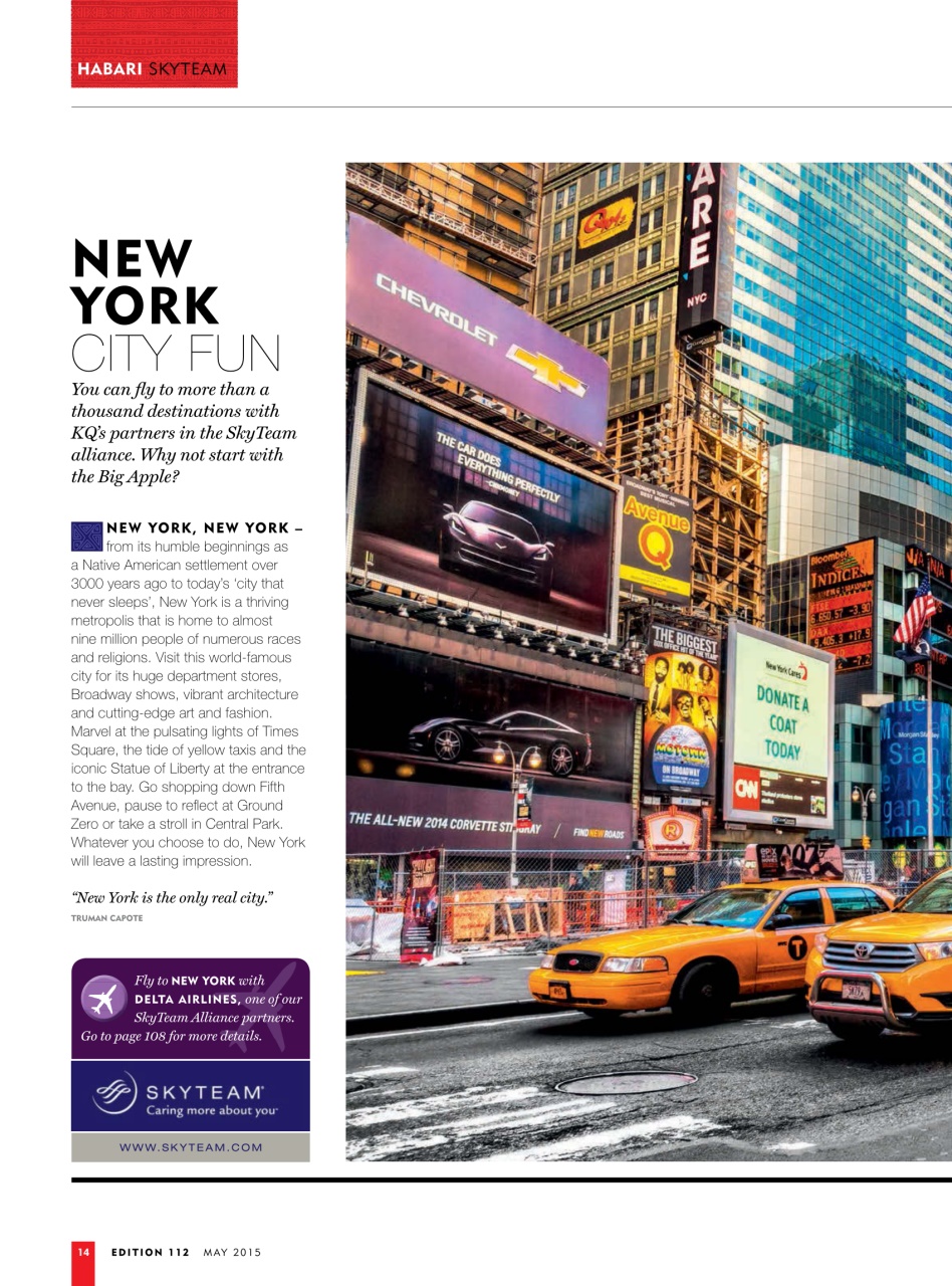 MSAFIRI – Kenya Airways Inflight Preview Pages