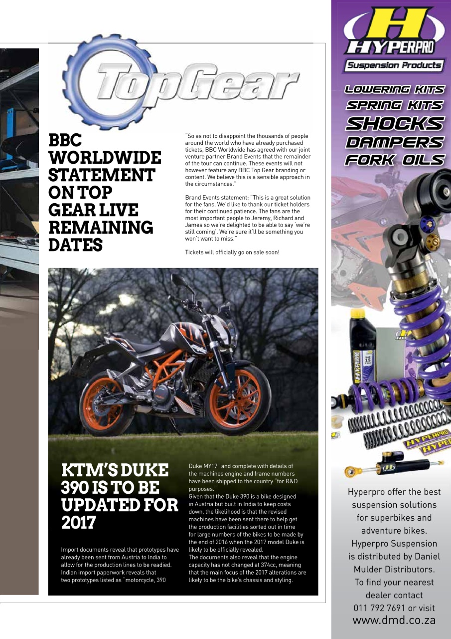 SuperBike South Africa Preview Pages