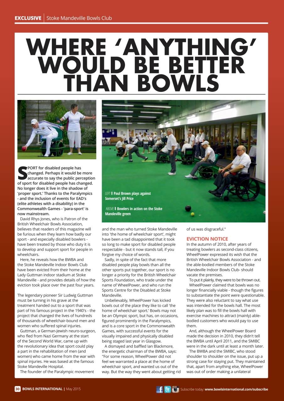 Bowls International Preview Pages