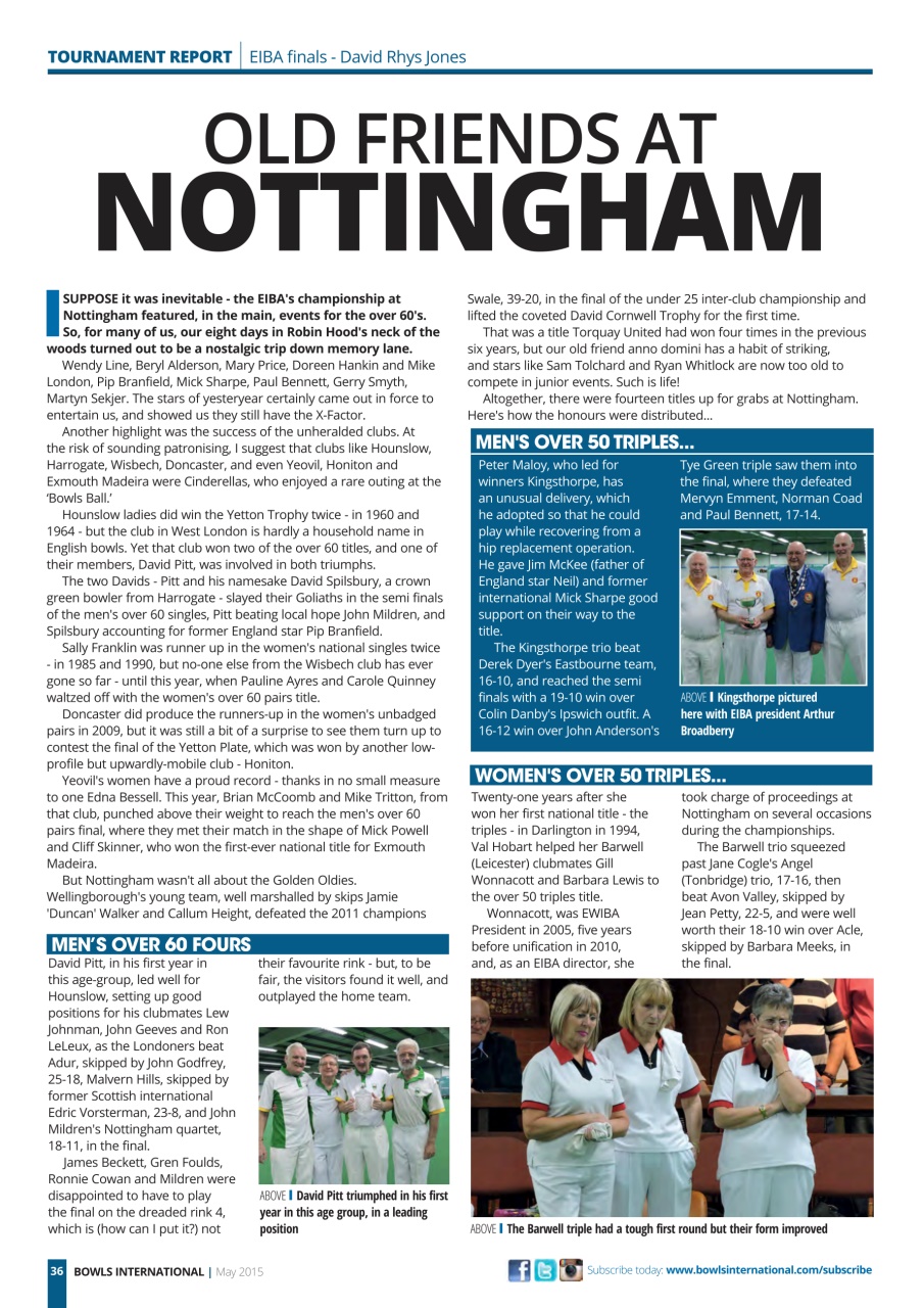 Bowls International Preview Pages