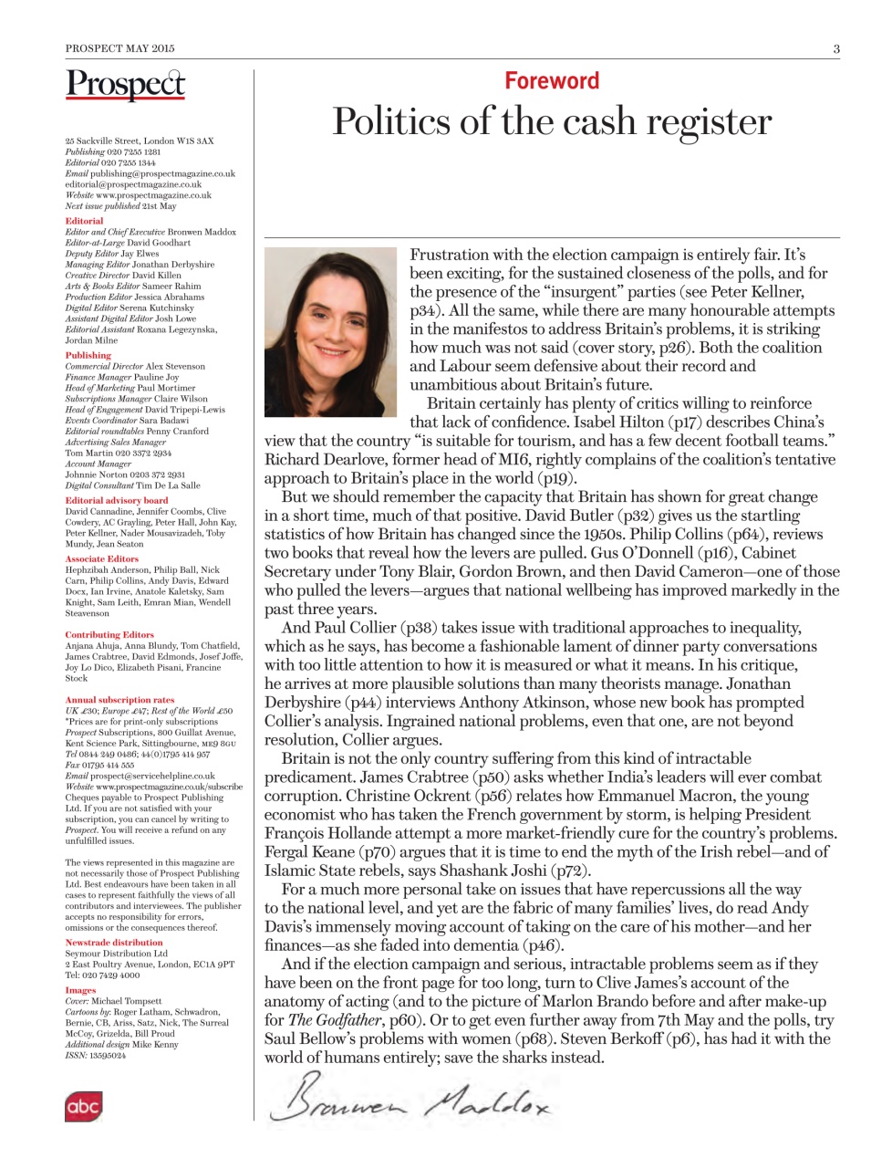 Prospect Magazine Preview Pages