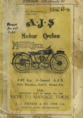 The Classic MotorCycle issue The A.J.S. Model K.6 (1928)...