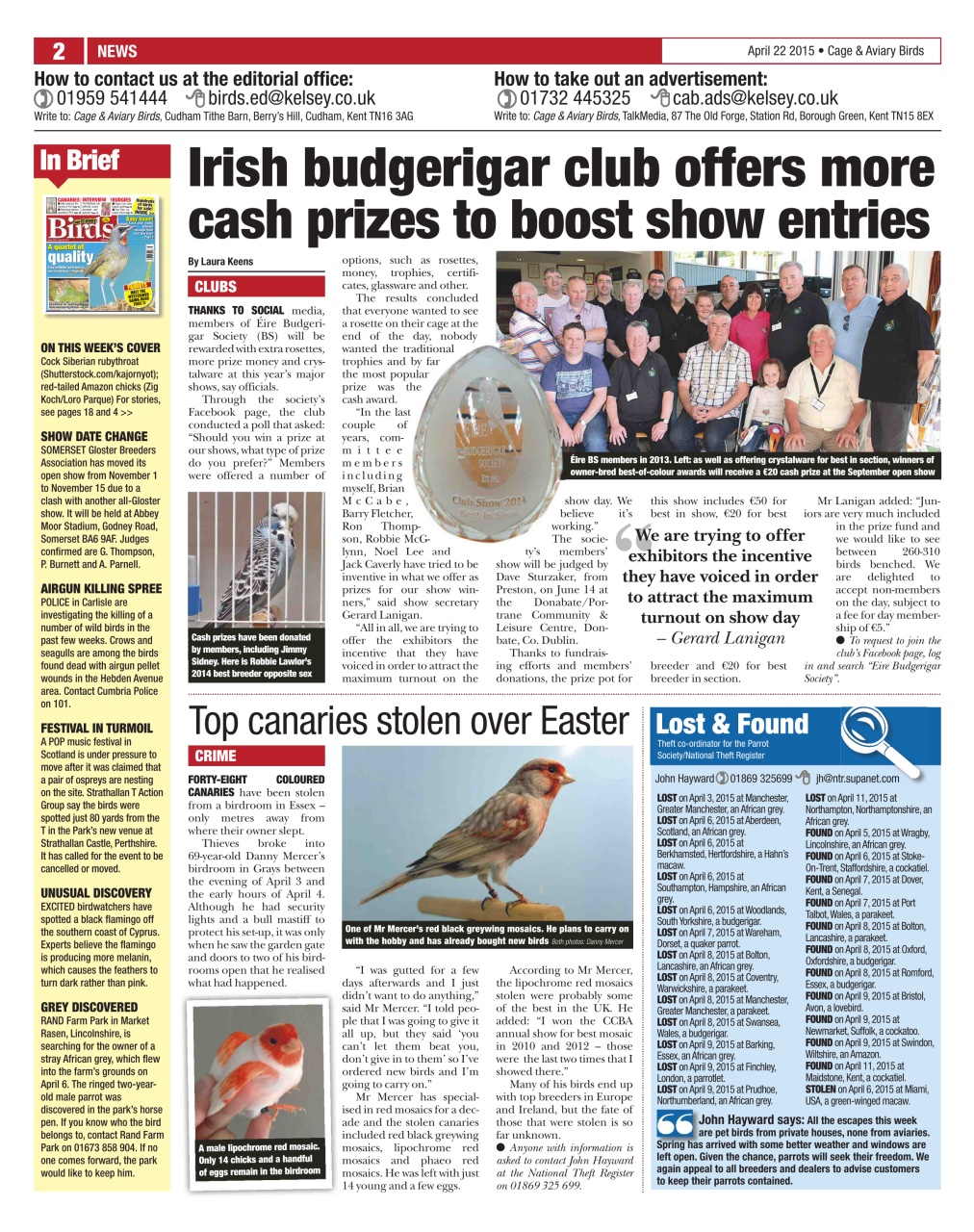 Cage & Aviary Birds Preview Pages