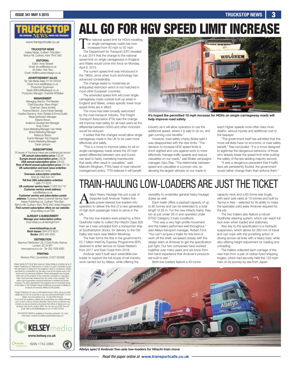 Truckstop News Preview Pages