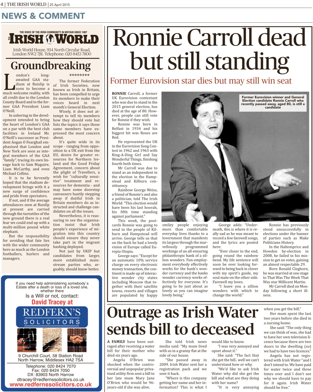 Irish World Preview Pages