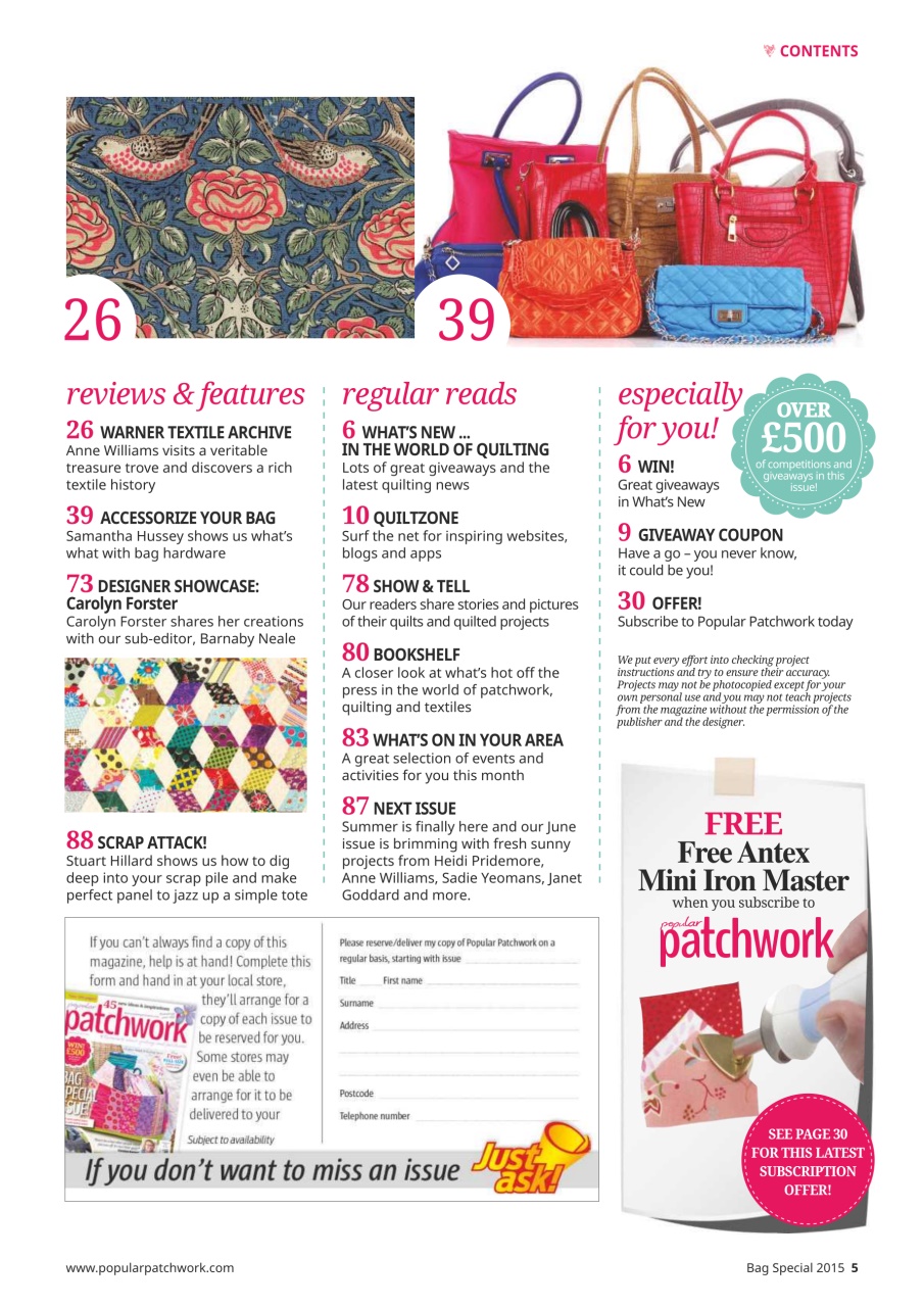 Popular Patchwork Magazine Preview Pages