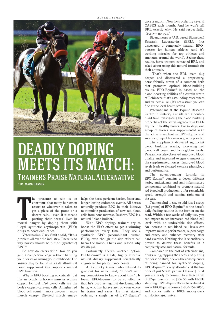 North American Trainer Magazine - horse racing Preview Pages
