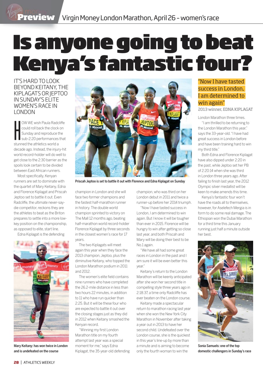 AW – Athletics Weekly Magazine Preview Pages