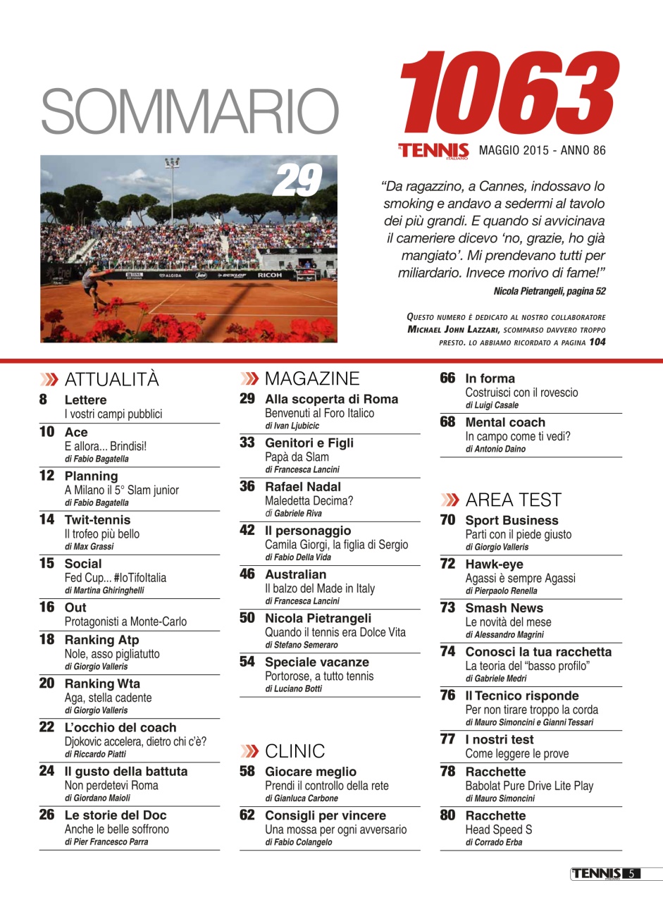 Il Tennis Italiano Preview Pages