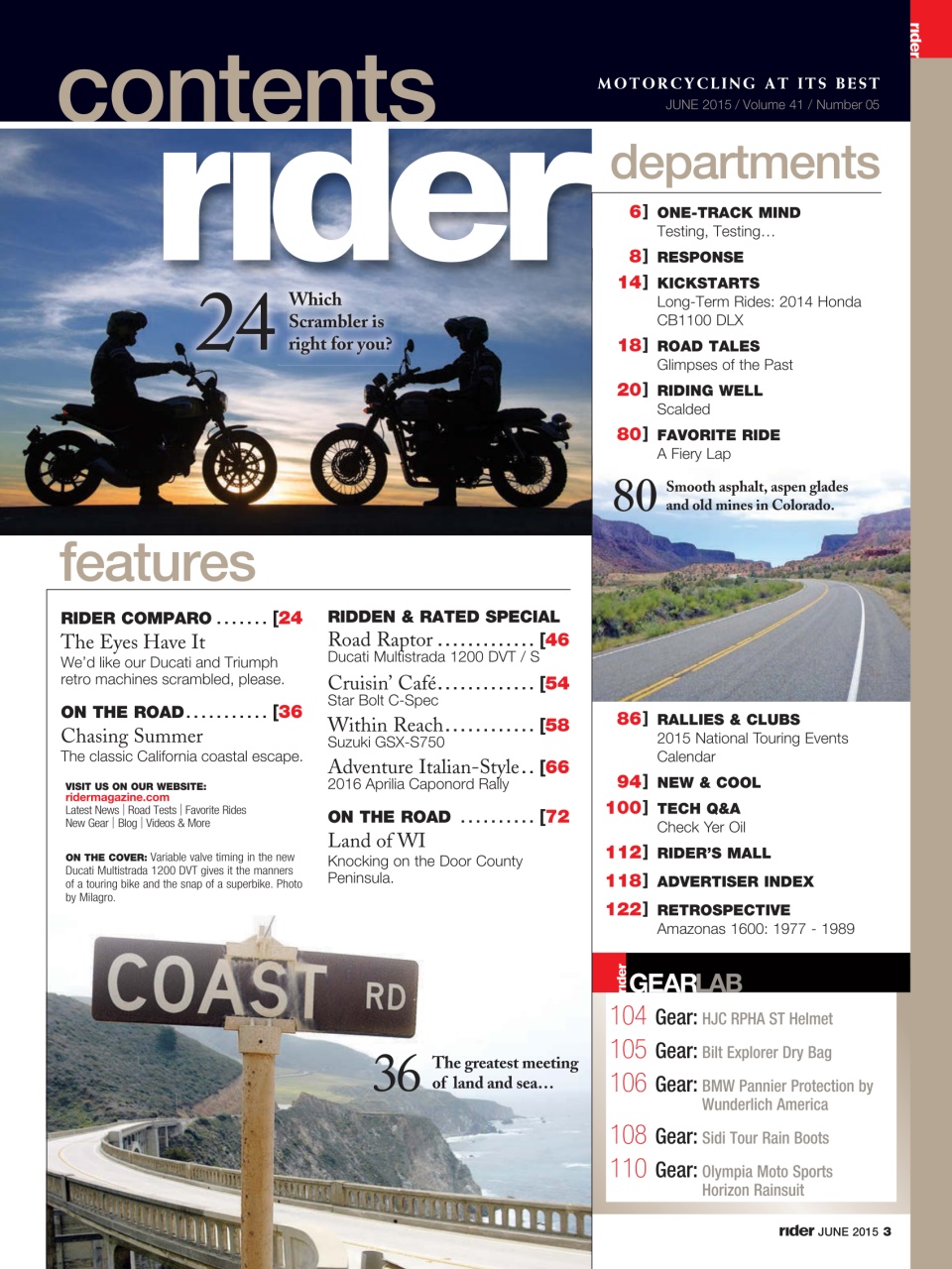Rider Magazine Preview Pages
