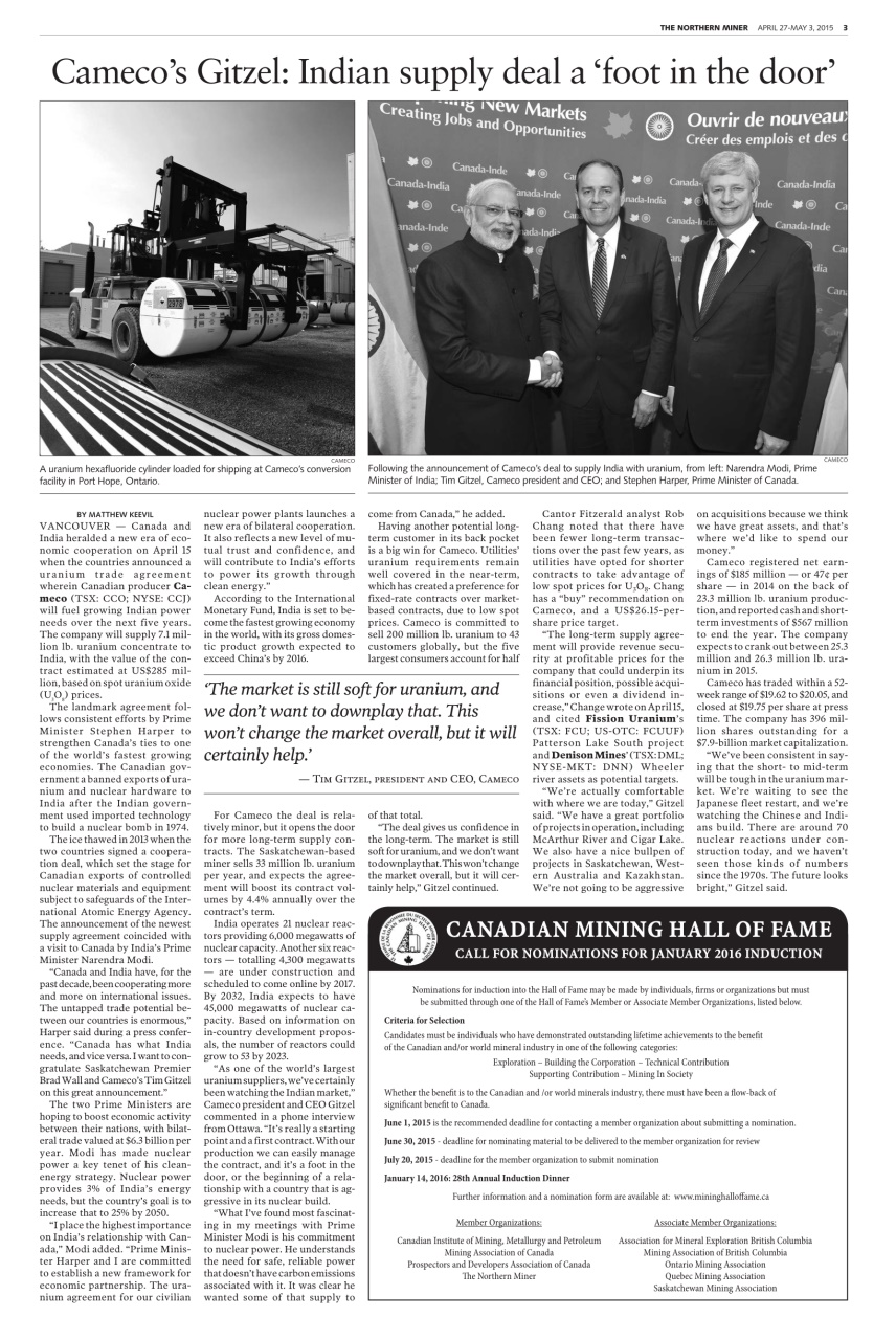 The Northern Miner Preview Pages